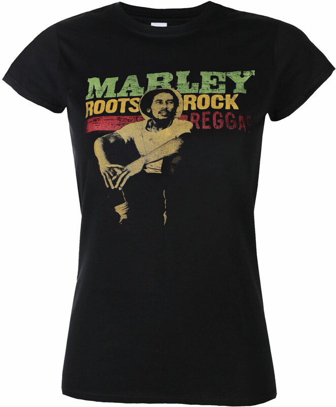Metalik majica žensko Bob Marley - Roots, Rock, Reggae - ROCK OFF - BMATS17LB