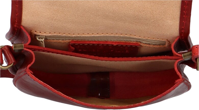 Delami Vera Pelle Mala ženska kožna torbica Lorentii, crvena