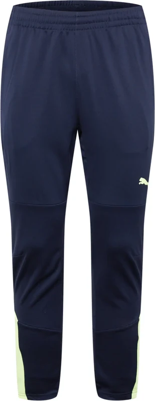PUMA Sportske hlače tamno plava / neonsko žuta