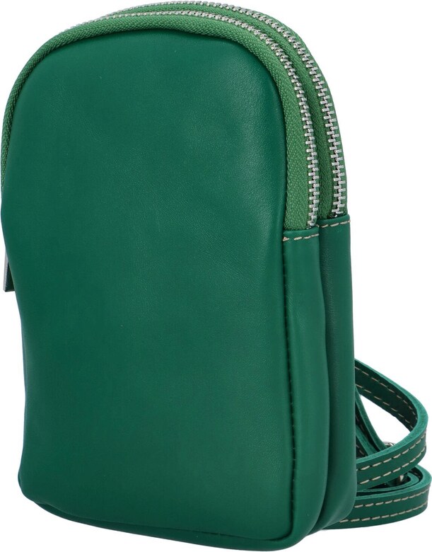 Delami Vera Pelle Luksuzna ženska kožna MINI crossbody torbica Lucho, tamnozelena