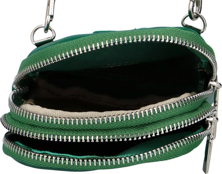 Delami Vera Pelle Luksuzna ženska kožna MINI crossbody torbica Lucho, tamnozelena