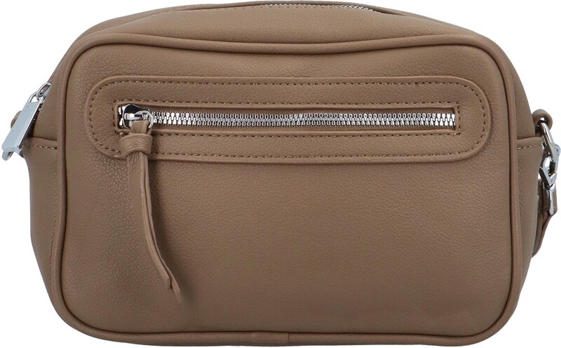 Paolo Bags Trendovska ženska torba preko tijela od umjetne kože Hubag, tamnobež boje