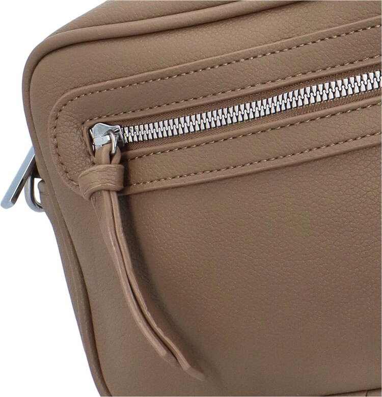 Paolo Bags Trendovska ženska torba preko tijela od umjetne kože Hubag, tamnobež boje