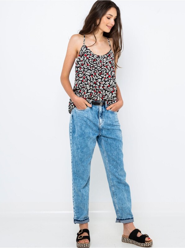 Black Patterned Top CAMAIEU - Women