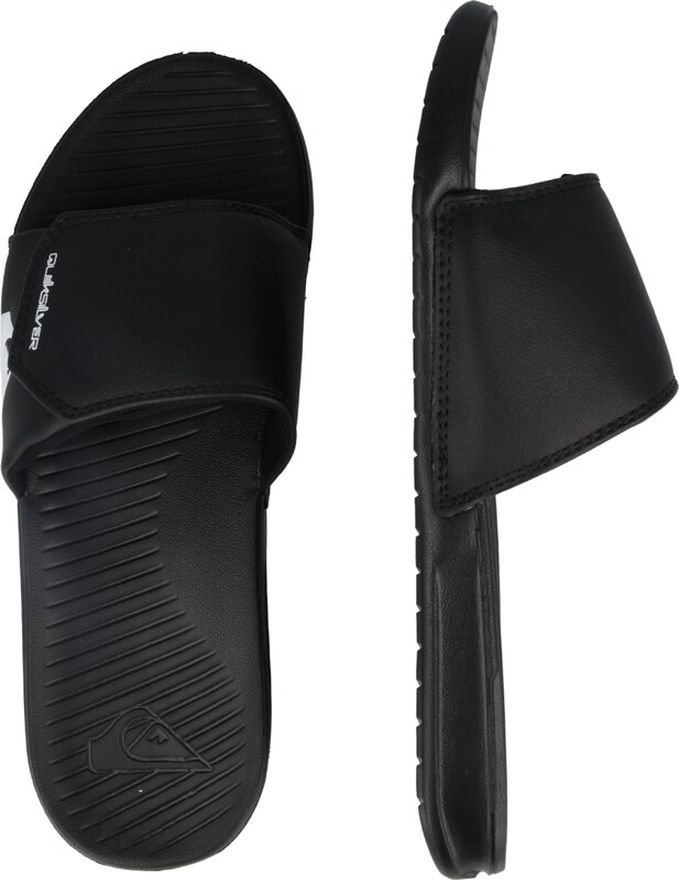 QUIKSILVER Natikače s potpeticom 'Bright Coast' crna / bijela