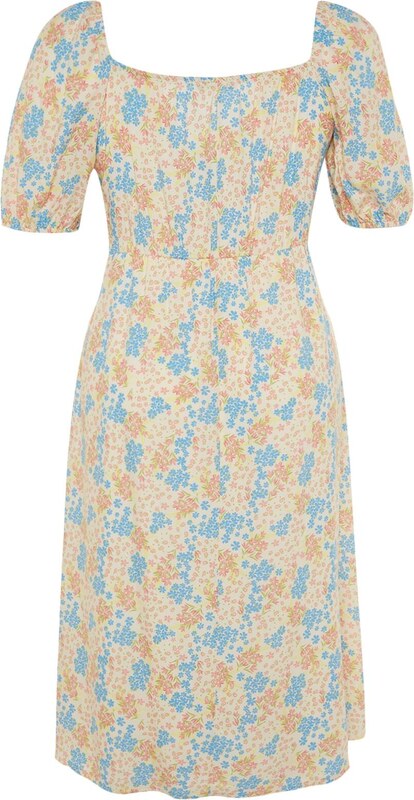 Trendyol krivulja Raznobojna haljina s cvjetnim printom
