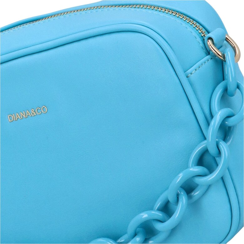 DIANA & CO Elegantna ženska torba preko tijela od umjetne kože Simona, upečatljivo plave boje