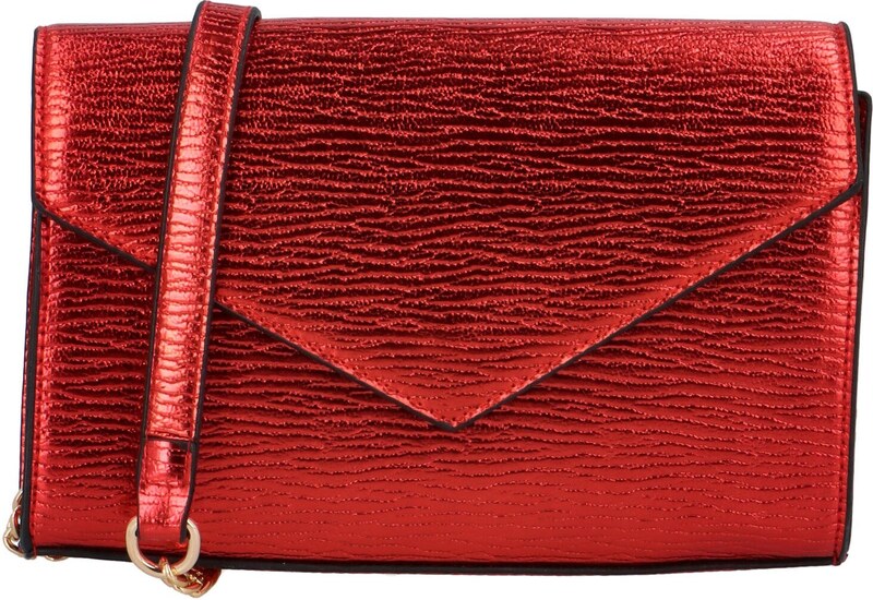 Sara Moda Metalik ženska torbica s naramenicama Penelopé, crvena