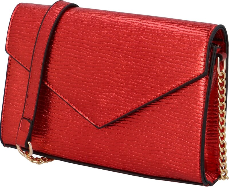 Sara Moda Metalik ženska torbica s naramenicama Penelopé, crvena