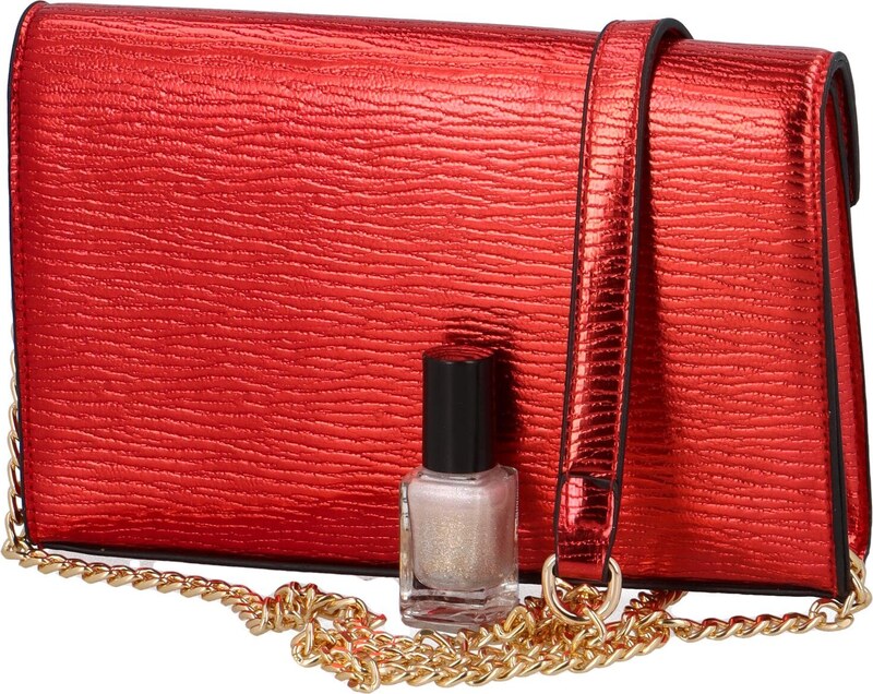 Sara Moda Metalik ženska torbica s naramenicama Penelopé, crvena