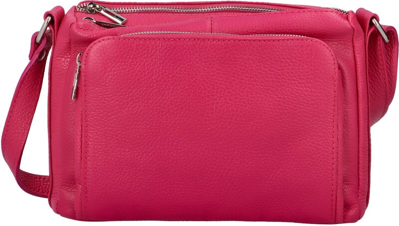 Delami Vera Pelle Elegantna ženska kožna torbica Robertina, boje fuksije