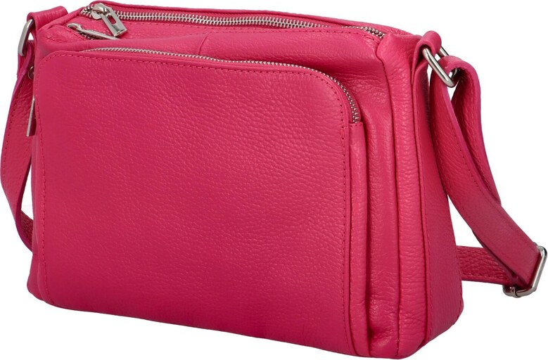 Delami Vera Pelle Elegantna ženska kožna torbica Robertina, boje fuksije