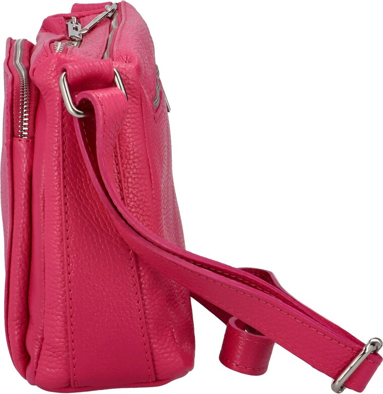 Delami Vera Pelle Elegantna ženska kožna torbica Robertina, boje fuksije