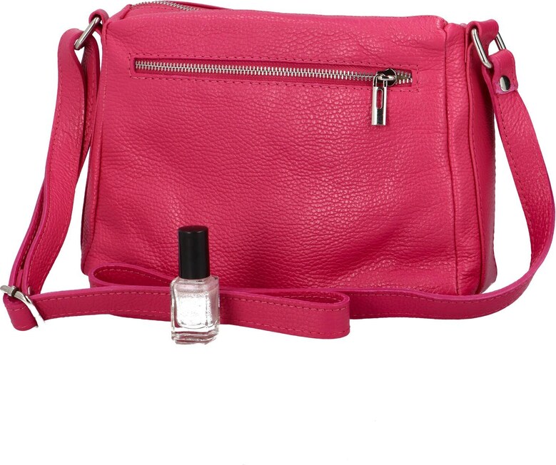 Delami Vera Pelle Elegantna ženska kožna torbica Robertina, boje fuksije