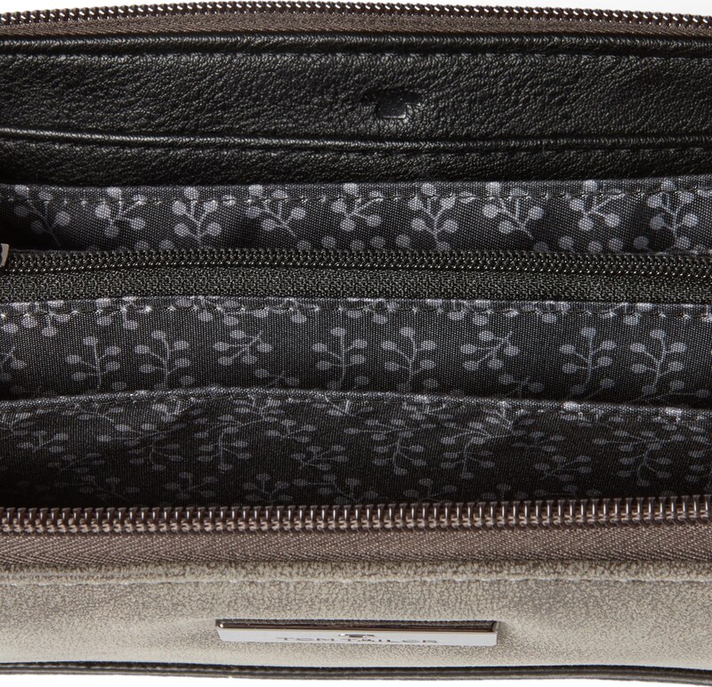 TOM TAILOR Novčanik 'Elin' tamo siva / crna