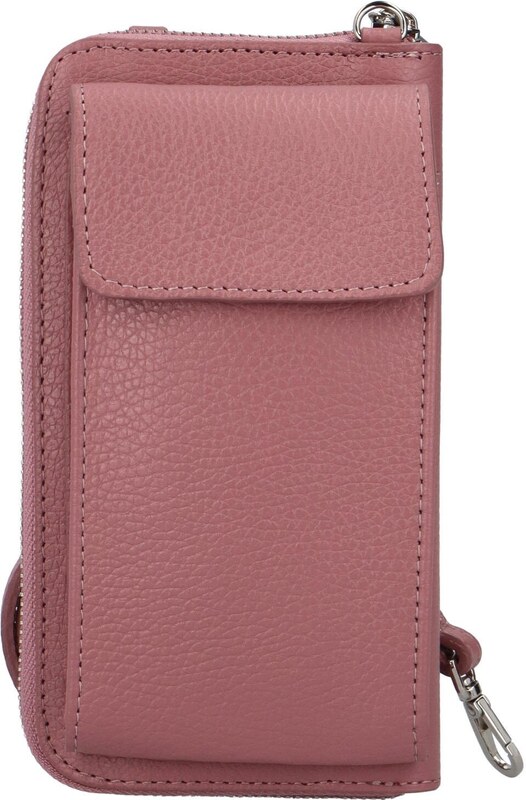 Delami Vera Pelle Elegantna ženska kožna MINI crossbody torbica Marge, ružičasta