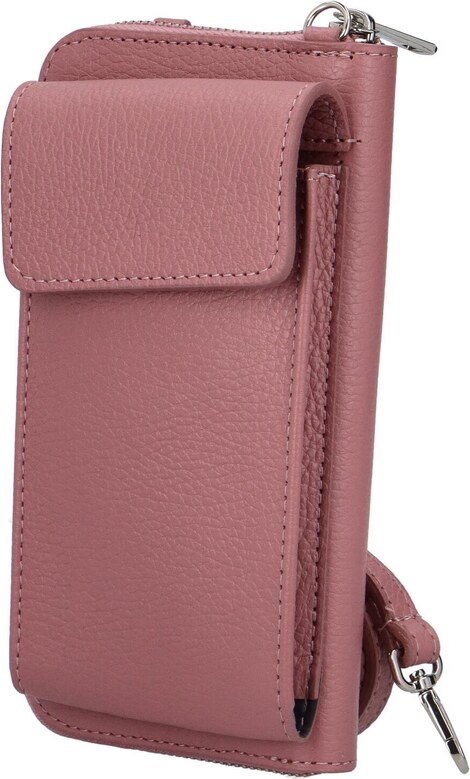 Delami Vera Pelle Elegantna ženska kožna MINI crossbody torbica Marge, ružičasta