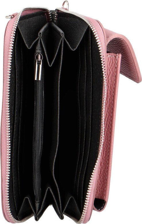 Delami Vera Pelle Elegantna ženska kožna MINI crossbody torbica Marge, ružičasta