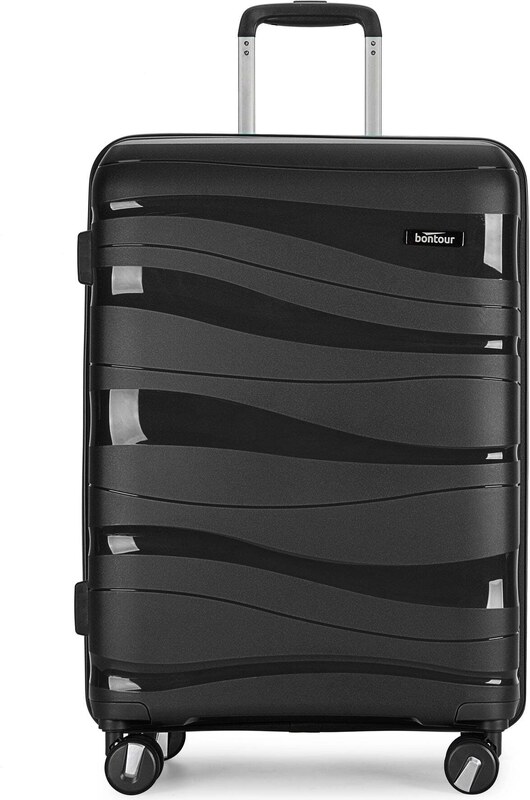 Kabinski kovčeg "FLOW" na 4 kotača s TSA bravom, crni | BONTOUR