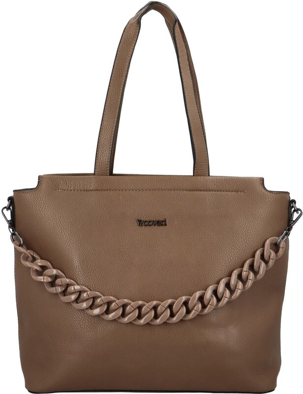 Coveri Elegantna ženska kožna torbica Vrigita, svijetlosmeđa