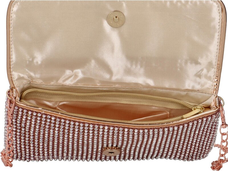 Michelle Moon Mekana svjetlucava clutch torbica s cirkonima Loriana, ružičasta