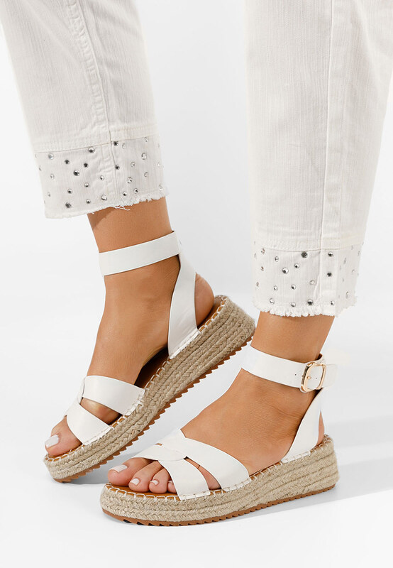 Zapatos Sandale s platformom Avelena bijele