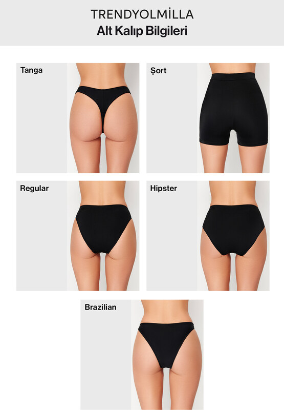 Ženski kupaći kostim - donji dio Trendyol High Waist