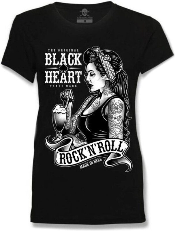 Ulična majica žensko - PIN UP SHAKE - BLACK HEART - 12900