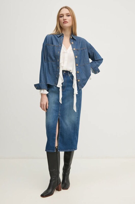 Traper suknja Pepe Jeans MIDI SKIRT HW