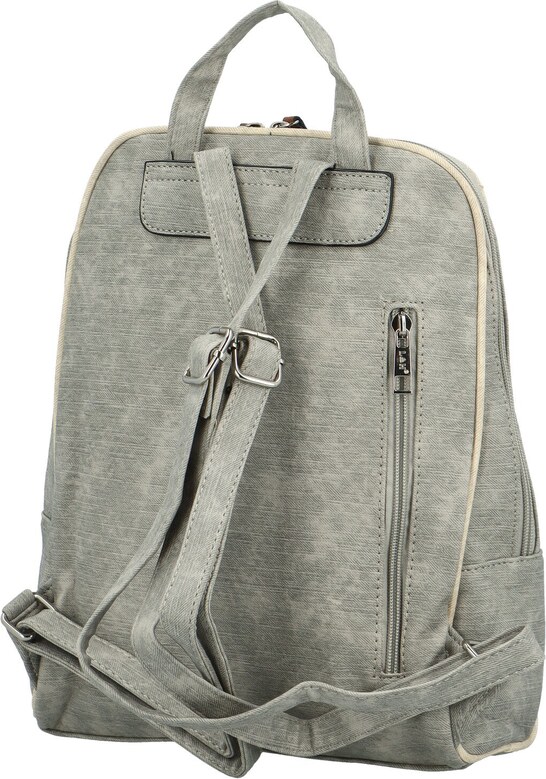 L&H Trendi ženski ruksak od umjetne kože, Timotheus, sivi