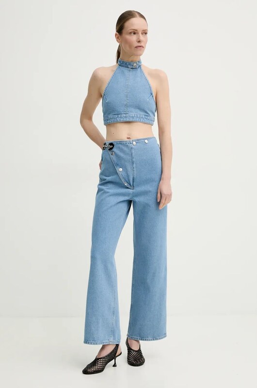 Pamučne traperice Nanushka MAKENA