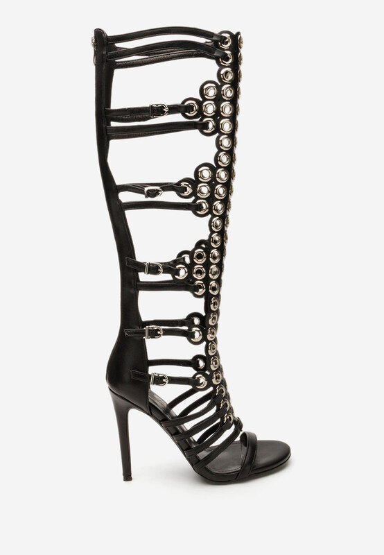 Zapatos Štikle sandale Romansa crno