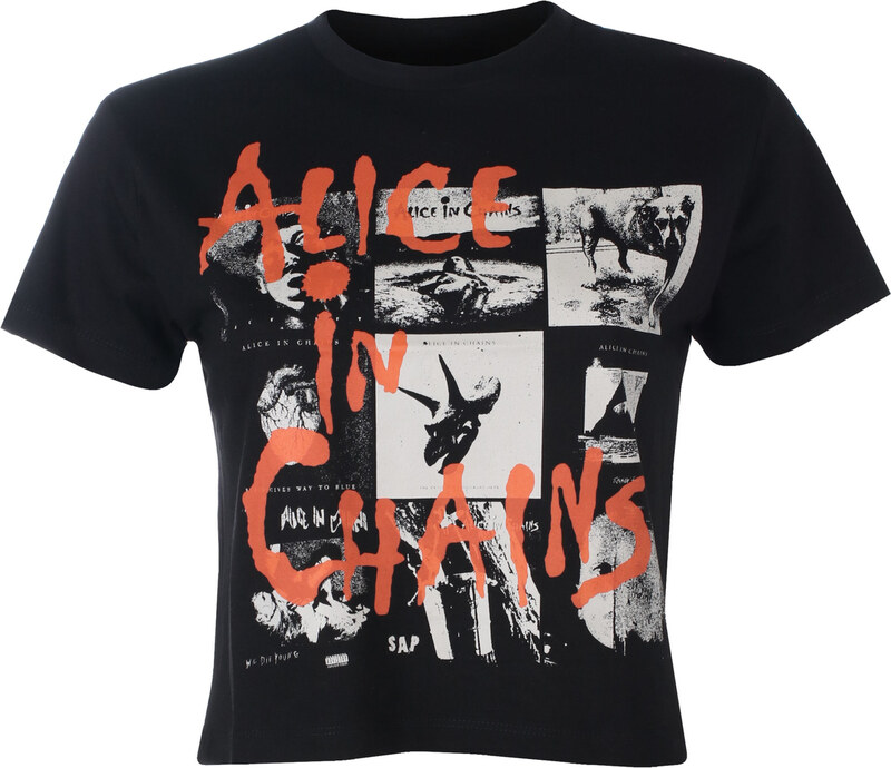 Metalik majica žensko Alice In Chains - Albums Montage - ROCK OFF - AICCT27LB
