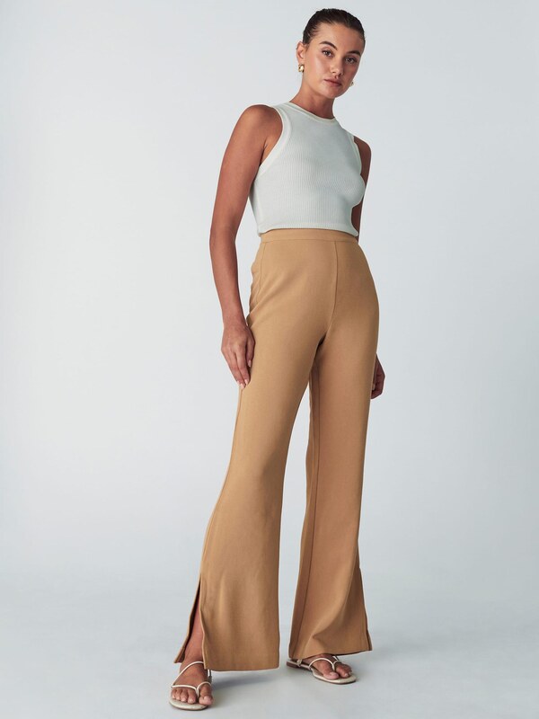 Willa Hlače 'Haze' taupe siva