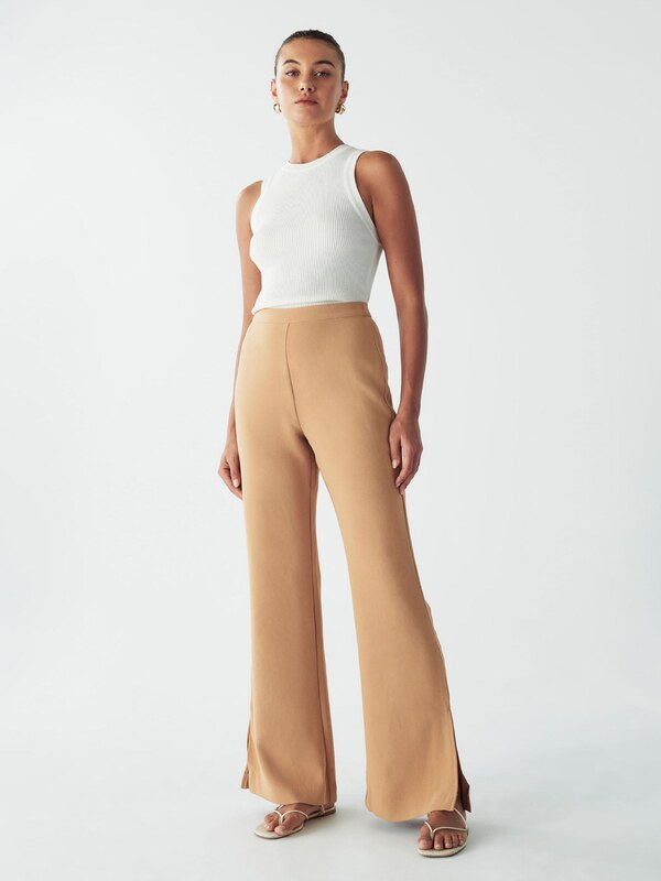 Willa Hlače 'Haze' taupe siva