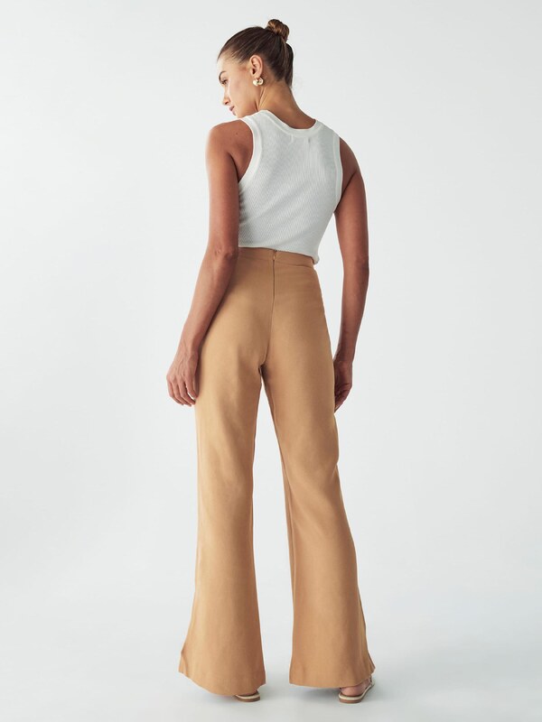 Willa Hlače 'Haze' taupe siva