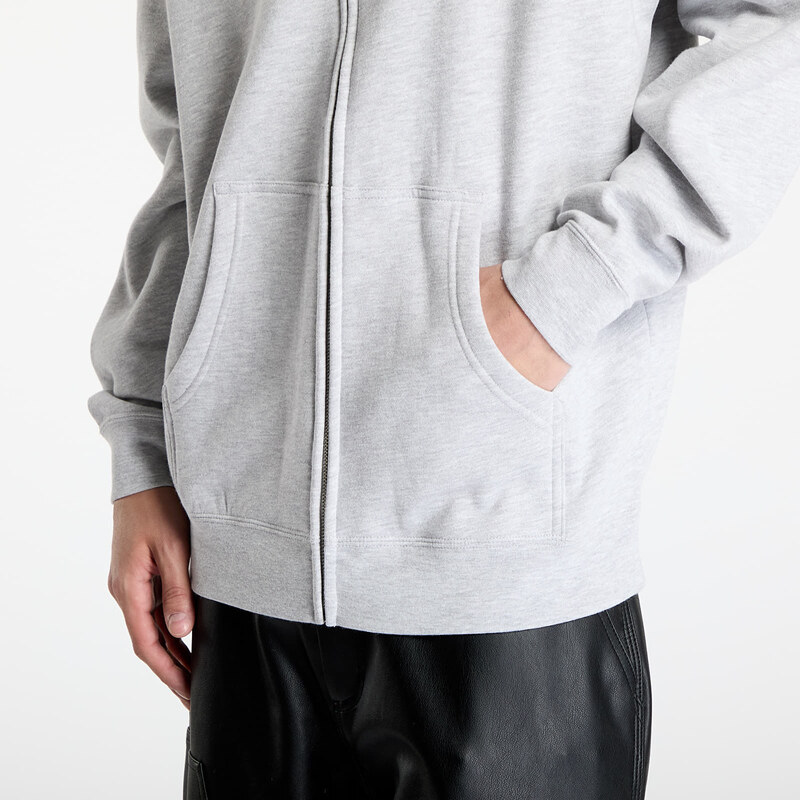 Hoodica Thrasher Magazine Logo Zip Hoody Melange Grey
