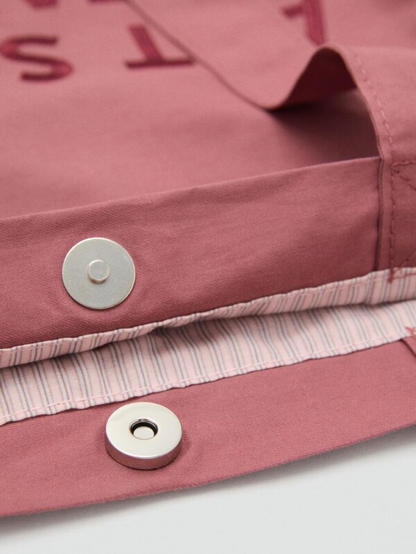 MANGO KIDS Torba 'SQUAD' prljavo roza / merlot