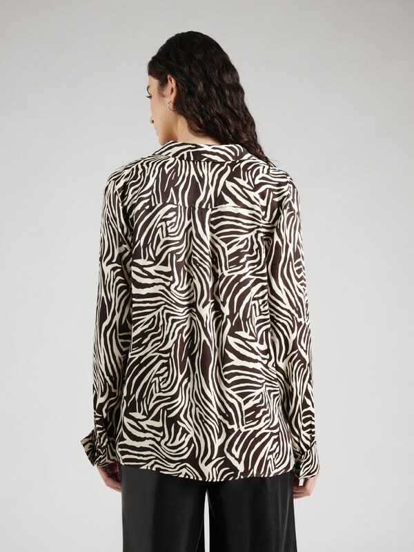 MORE & MORE Bluza tamno smeđa / prljavo bijela