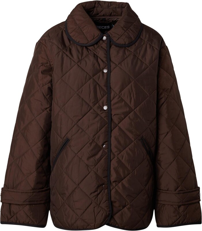 PIECES Prijelazna jakna smeđa