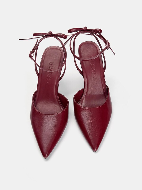 Pull&Bear Cipele s potpeticom trešnja crvena