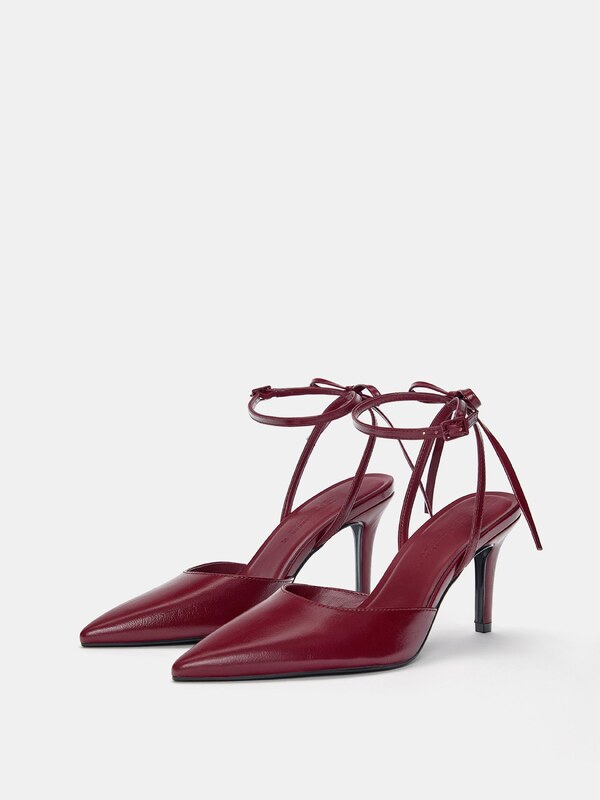 Pull&Bear Cipele s potpeticom trešnja crvena