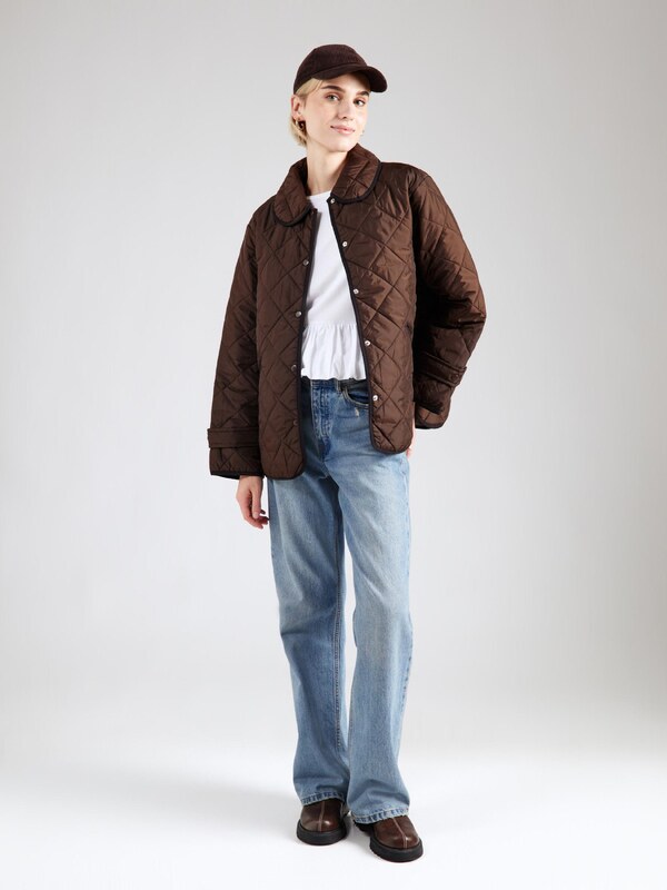 PIECES Prijelazna jakna smeđa