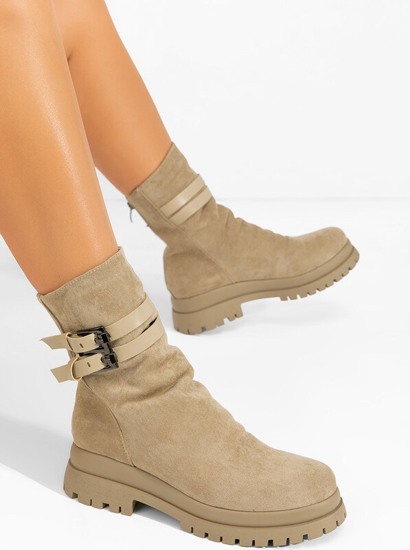 Zapatos Ženske čizme Semika kaki