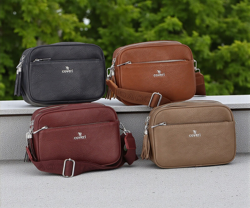 Coveri Moderna mala ženska torba preko tijela od umjetne kože Kirikay, crna