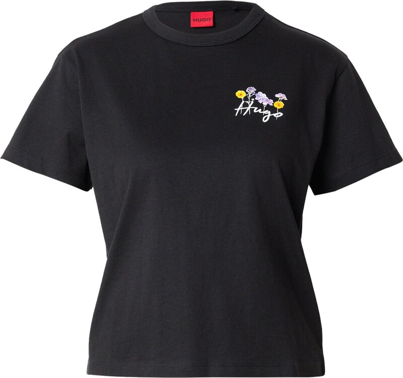 HUGO Majica 'Destrel_4' žuta / lavanda / crna / bijela