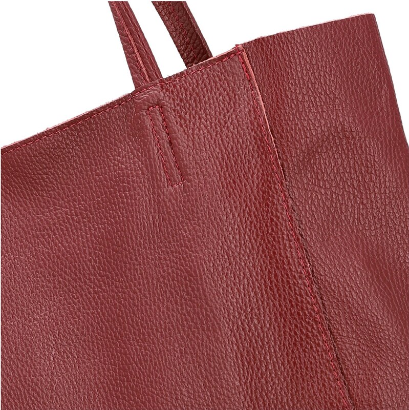 Delami Vera Pelle Trendovska ženska kožna torba preko ramena Sascha, tamnocrvena