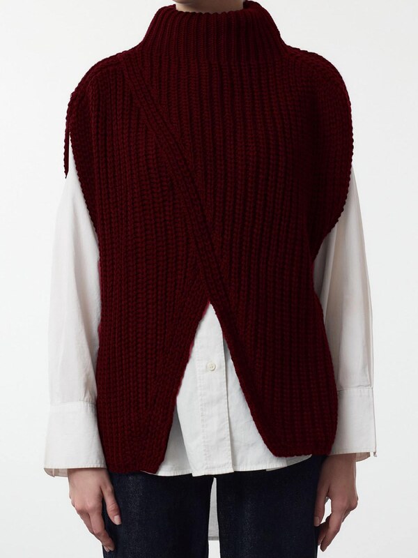 Trendyol Pulover tamno crvena