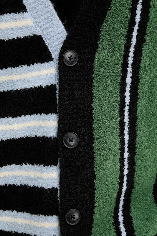 Kardigan s primjesom vune Desigual MIDSTRIPES