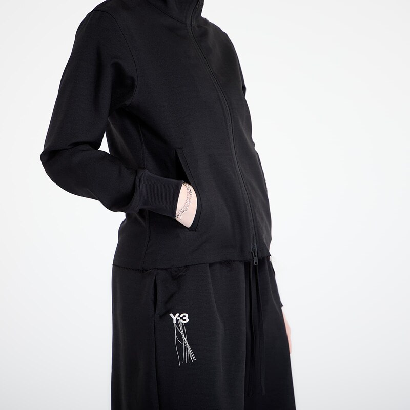 Jakna Y-3 Sport Uniform Raw Cut 3 Stripes Track Top Black/ Black